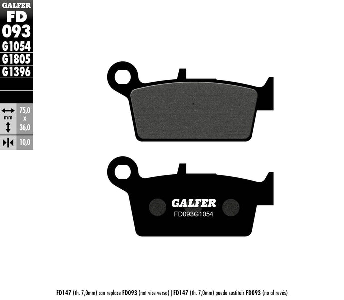 BRAKE PADS SEMI METALLIC FD093G1054 FD093G1054 image 1