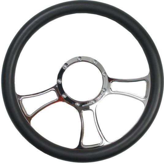 3 BLADE STEERING WHEEL POLISHED RHINO POLISHED image 1