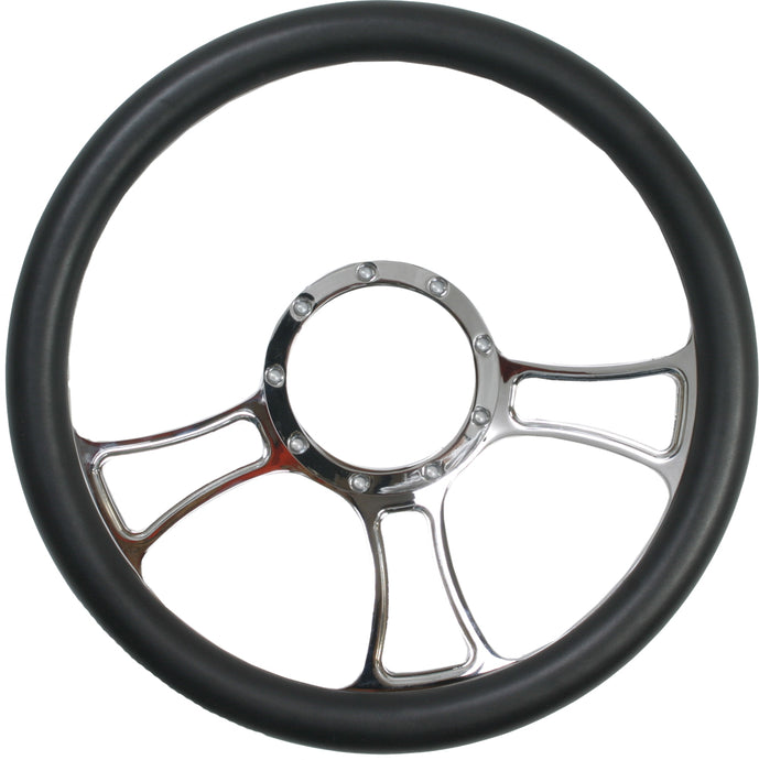 3 BLADE STEERING WHEEL BLACK RHINO 28-16001B image 1