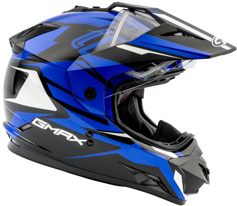 Load image into Gallery viewer, GM-11S DUAL-SPORT VERTICAL SNOW HELMET BLACK/BLUE MD G2111215 TC-2 image 3
