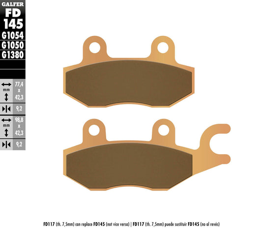 BRAKE PADS SINTERED FD145G1380 FD145G1380 image 2
