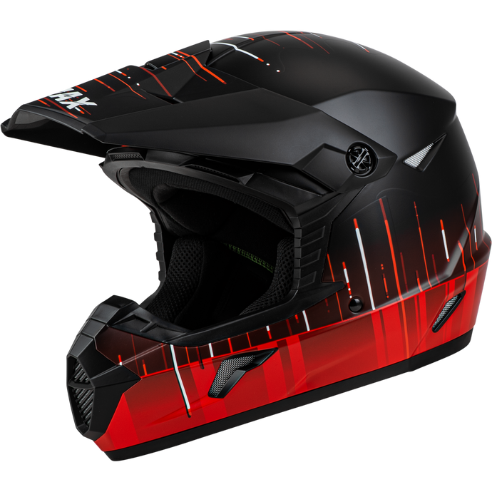 MX-46 FREQUENCY OFF-ROAD HELMET MATTE BLACK/RED MD D3463325 image 1