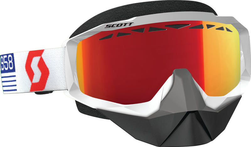 Load image into Gallery viewer, GOGGLE HUSTLE SNOW WHT/R ED AMP RED CHROME LENS 262582-1030312 image 1
