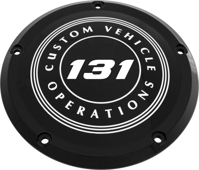 7   M8 FLT/FLH DERBY COVER 131 CVO BLACK 131-09-46BG image 1