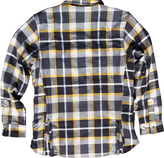WOMEN'S COVERT FLANNEL WHITE/YELLOW XS 52231-2 image 2
