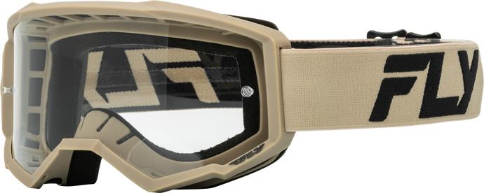 YOUTH FOCUS GOGGLE KHAKI/BLACK W/ CLEAR LENS 37-51155Y image 1