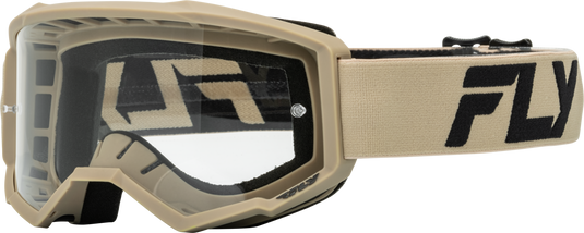 YOUTH FOCUS GOGGLE KHAKI/BLACK W/ CLEAR LENS 37-51155Y image 1