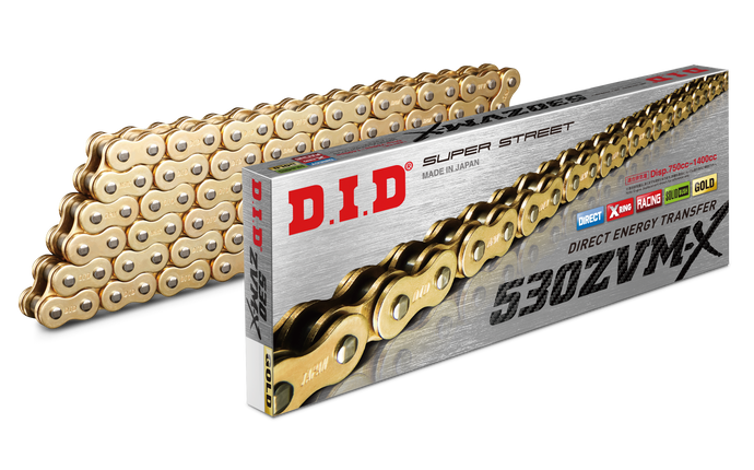 SUPER STREET 530ZVMXG-100L X-RING CHAIN GOLD 530ZVMXG100Z image 1