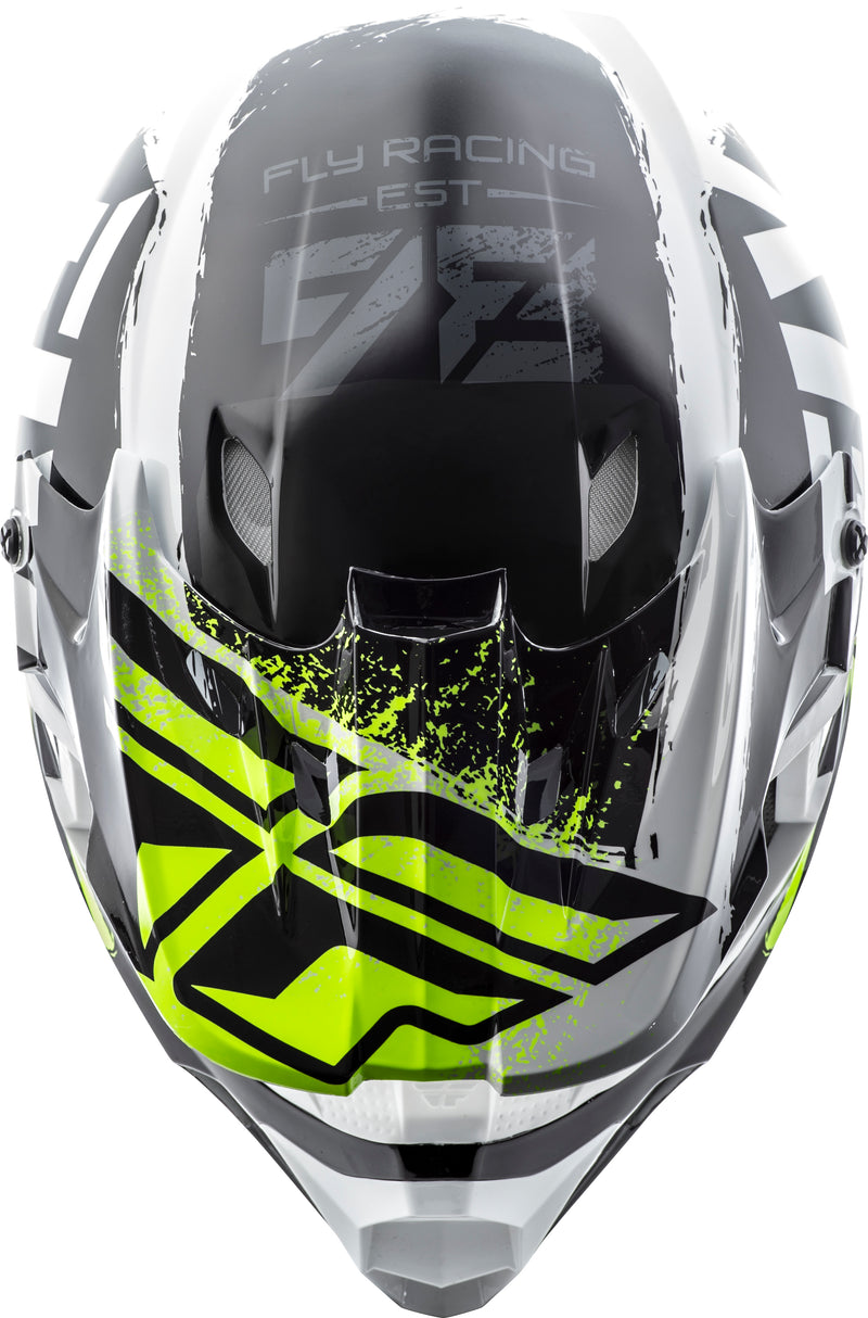 Load image into Gallery viewer, KINETIC BURNISH HELMET BLACK/WHITE/HI-VIS YS 73-3391-1-YS image 3
