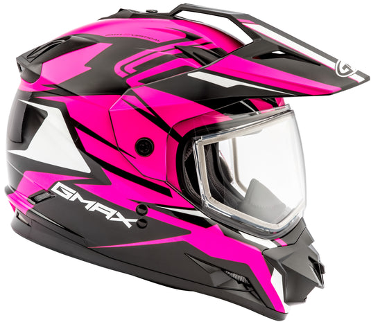 GM-11S DUAL-SPORT VERTICAL SNOW HELMET BLK/NEON PINK MD G2111405 TC-14 image 2