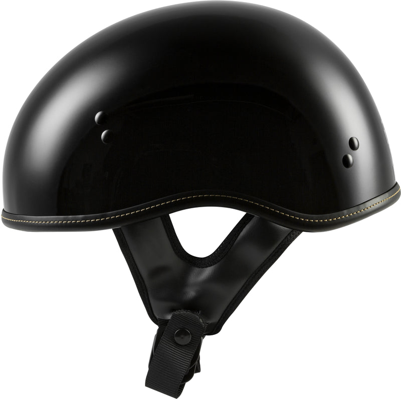 Load image into Gallery viewer, .357 SOLID HALF HELMET GLOSS BLACK XL F77-1100X image 1
