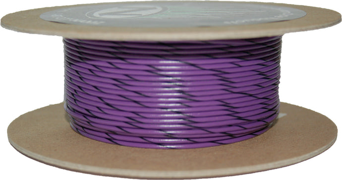 #18-GAUGE VIOLET/BLACK STRIPE 100' SPOOL OF PRIMARY WIRE NWR-70-100