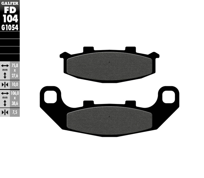 BRAKE PADS SEMI METALLIC FD104G1054 FD104G1054 image 1
