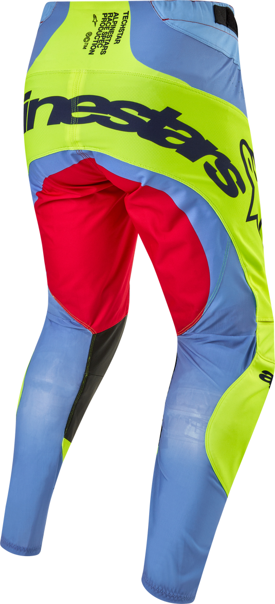 TECHSTAR OCURI PANTS LT BLU/YLW FLUO/RD BERRY SZ 30 3727024-7064-30 image 1