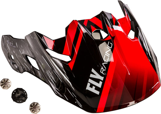 TOXIN RESIN VISOR RED/BLACK YOUTH 73-88042Y image 1