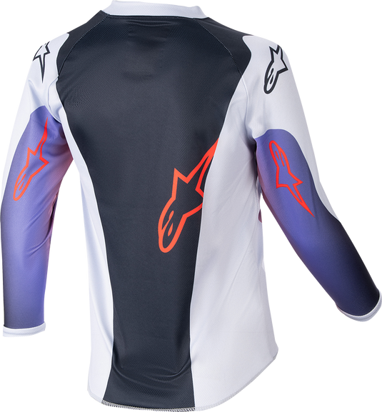 KIDS RACER - GRAPHIC 1 JERSEY LT GREY/HOT ORNG/BLACK YXS 3730124-924-XS image 2