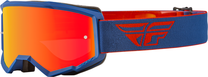 YOUTH ZONE GOGGLE RED/NAVY W/ RED MIRROR/AMBER LENS 37-51718 image 1