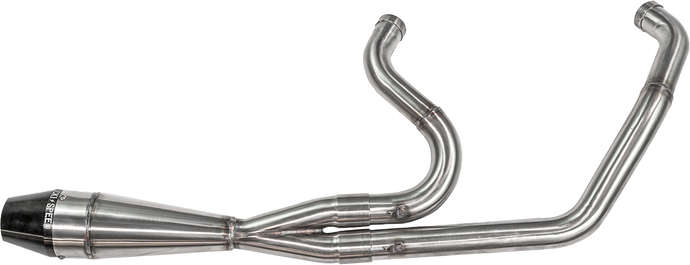 2IN1 M8 SOFTAIL SHORTY PIPE BRUSHED SS 930-01236 image 1