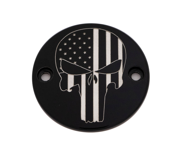 M8 TIMER COVER PUNISHER BLACK PATR22-63BG image 1