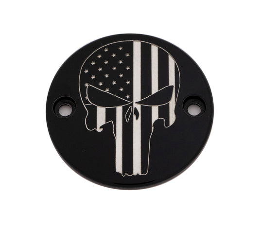 M8 TIMER COVER PUNISHER BLACK PATR22-63BG image 1
