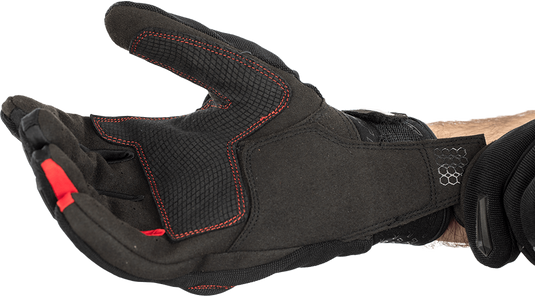 RIDER CE GLOVE BLACK/RED LG 102100RED-10 image 4