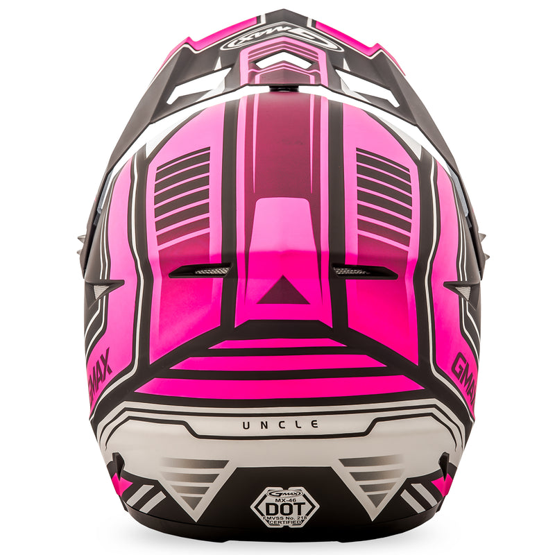 Load image into Gallery viewer, YOUTH MX-46Y OFF-ROAD UNCLE HELMET MATTE BLACK/PINK YL G3467402 F.TC-14 image 3
