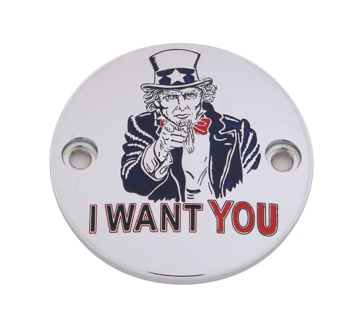 M8 TIMER COVER UNCLE SAM CHROME PATR10-63 image 1