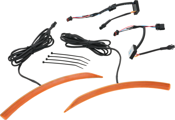 SLAYER FRONT FENDER LED LIGHT AMBER LENS CAN 41-187A image 1