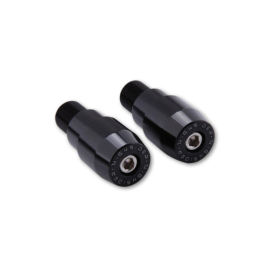 BAR ENDS M16X1.5 THREAD PAIR BLACK YAM 161-046 image 1