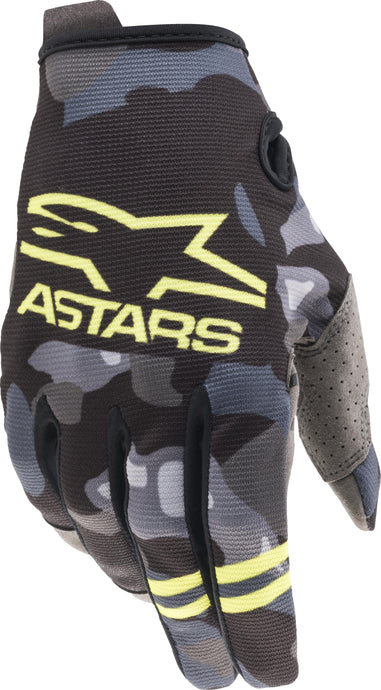 YOUTH RADAR GLOVES GREY CAMO/ YELLOW FLUO XS 3541821-9155-XS image 1