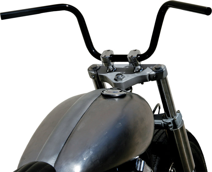 BOBBER HI BAR STEEL / 1INCH / W DIMPLE BLACK 0766-BK image 1