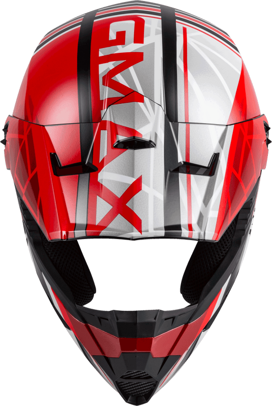 YOUTH MX-46Y OFF-ROAD MEGA HELMET BLACK/RED/WHITE YS D3462020 image 3