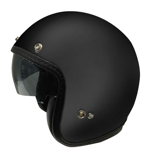 ZOAN 3/4 RETRO OPEN FACE HELMET - BLACK - 2XL