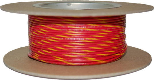 100' SPOOL 20-GAUGE WIRE (RED/YELLOW STRIPE) NWR-24-100-20 image 1