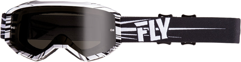 Load image into Gallery viewer, ZONE YOUTH GOGGLE BLACK/WHITE W/SMOKE LENS 37-5160 image 1
