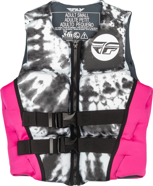 WMN'S NEOPRENE FLOTATION VEST NEON PINK/WHITE/BLACK LG 221-30422L image 1