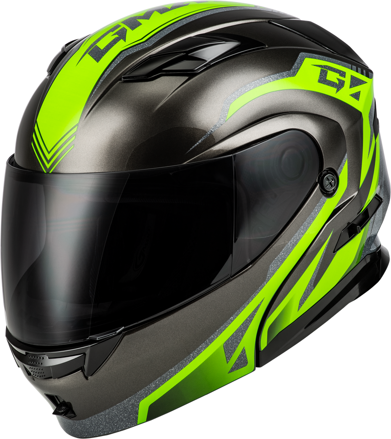 Load image into Gallery viewer, MD-01 VOLTA HELMET BLACK/SILVER/GREEN METALLIC SM M101381064 image 1
