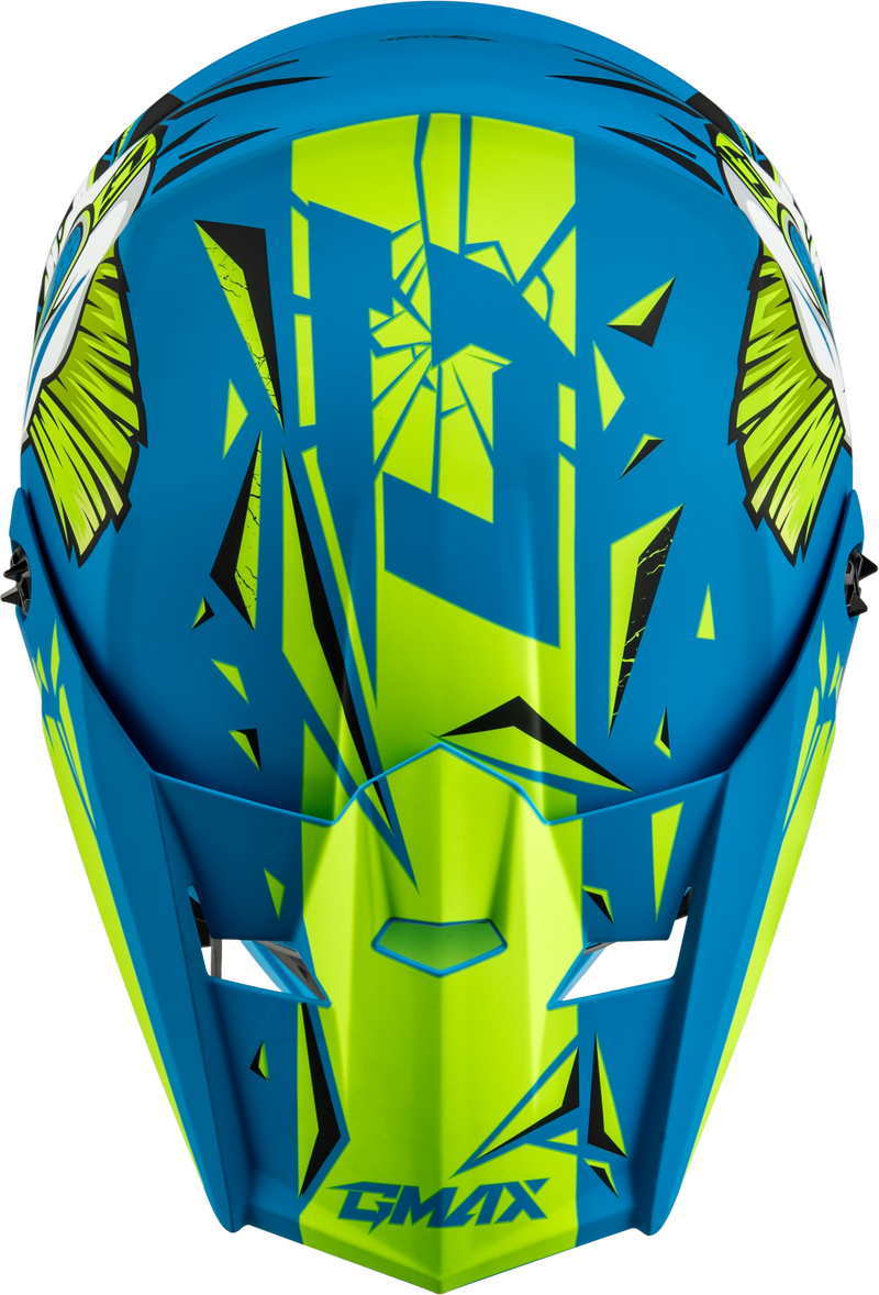 Load image into Gallery viewer, YOUTH MX-46Y UNSTABLE HELMET MATTE BLUE/GREEN YM D3465181 image 3
