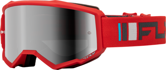 YOUTH ZONE GOGGLE RED/CHARCOAL W/ SILVER MIRROR/SMOKE LENS 37-51522Y image 1