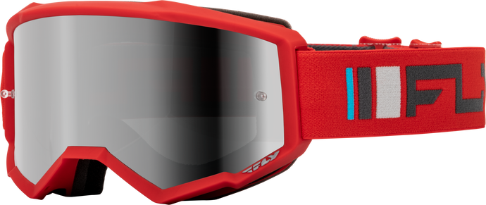 ZONE GOGGLE RED/CHARCOAL W/ SILVER MIRROR/SMOKE LENS 37-51522 image 1
