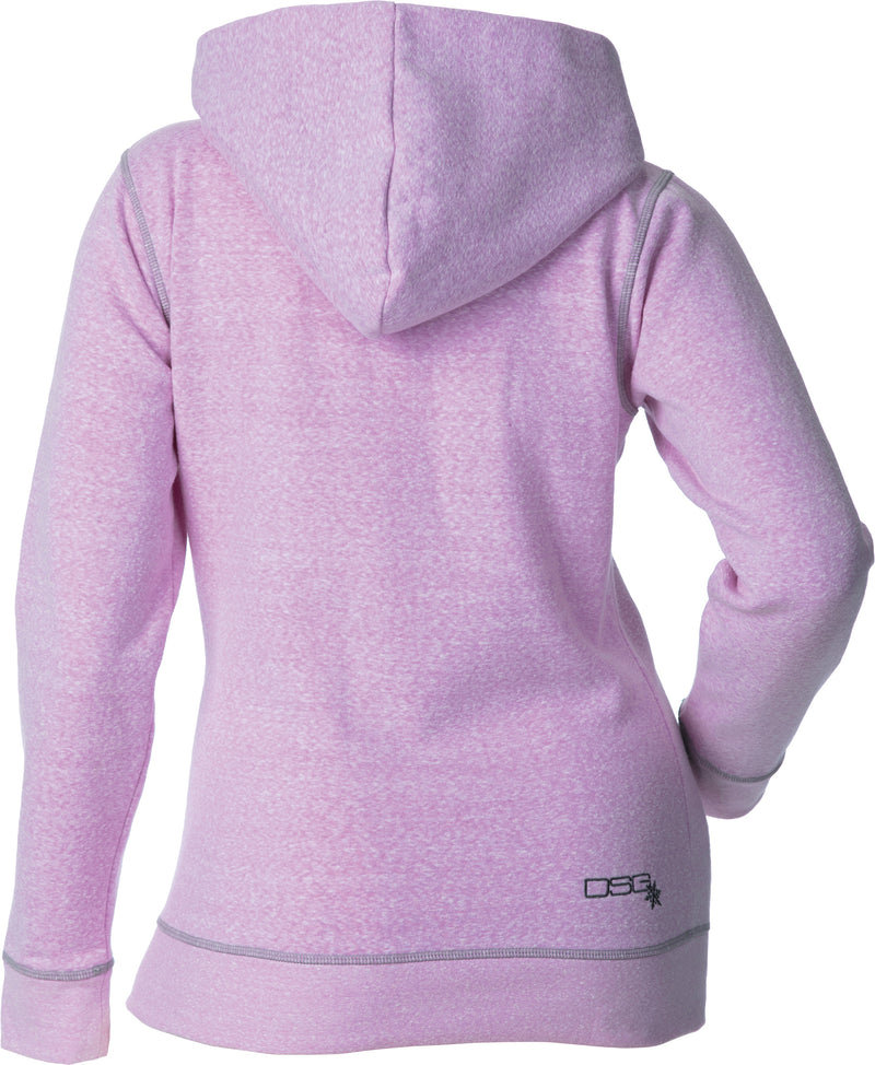 Load image into Gallery viewer, DIAGONAL ZIP HOODIE PINK/HEATHER 2X 35695 image 2
