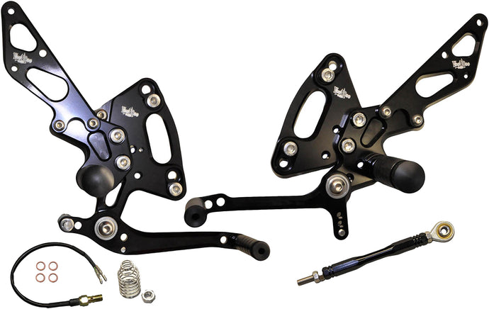 BILLET REAR SET BLACK VRD1338 image 1
