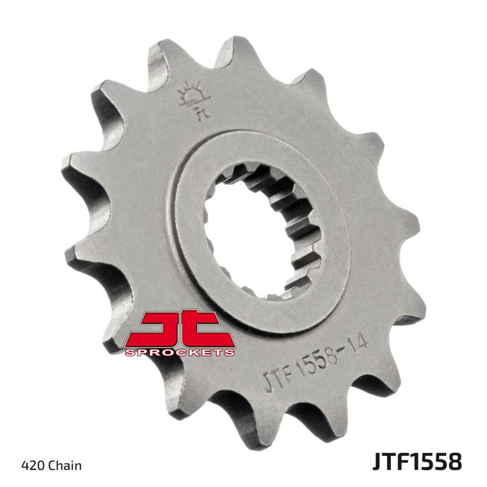 FRONT CS SPROCKET STEEL 14T-420 YAM JTF1558.14 image 1