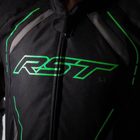 S1 CE JACKET BLACK/GREY/NEON GRN TXTL LG 102559NEO-44 image 5