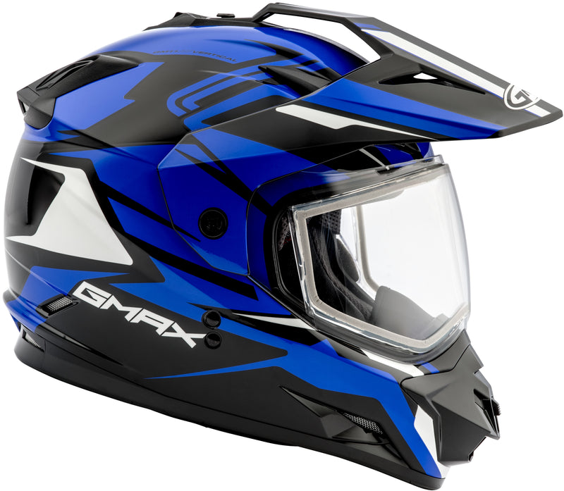 Load image into Gallery viewer, GM-11S DUAL-SPORT VERTICAL SNOW HELMET BLACK/BLUE LG G2111216 TC-2 image 2
