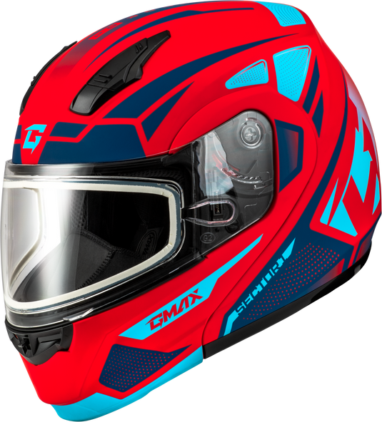 MD-04S SECTOR SNOW HELMET MATTE RED/BLUE XL M2043997 image 1