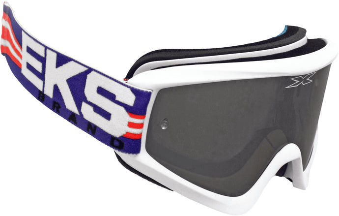 FLAT OUT MIRROR GOGGLE WHITE/RED/BLUE W/SILVER MIRROR 067-10375 image 1