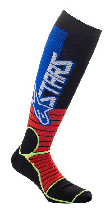 MX PRO SOCKS BURNT RED/YELLOW FLUO/BLUE LG 4701520-3057-L image 1