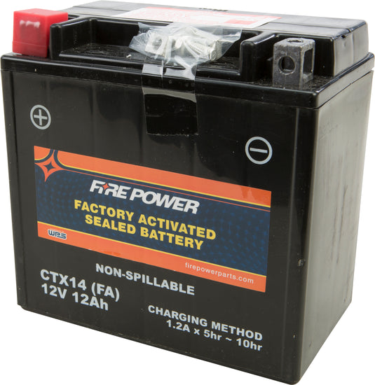 BATTERY CTX14 SEALED FACTORY ACTIVATED CTX14-BS(FA) image 1