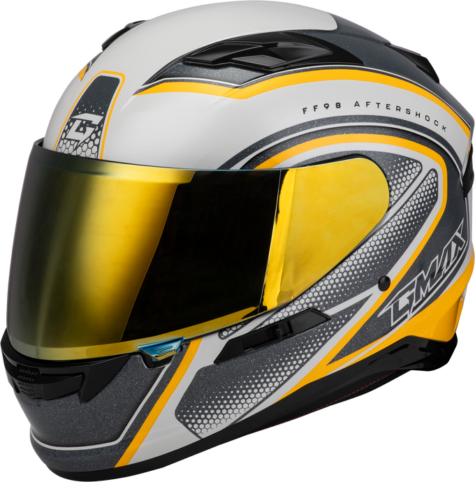 FF-98 AFTERSHOCK HELMET WHITE/METALLIC SILVER XS F19841033-ECE image 1